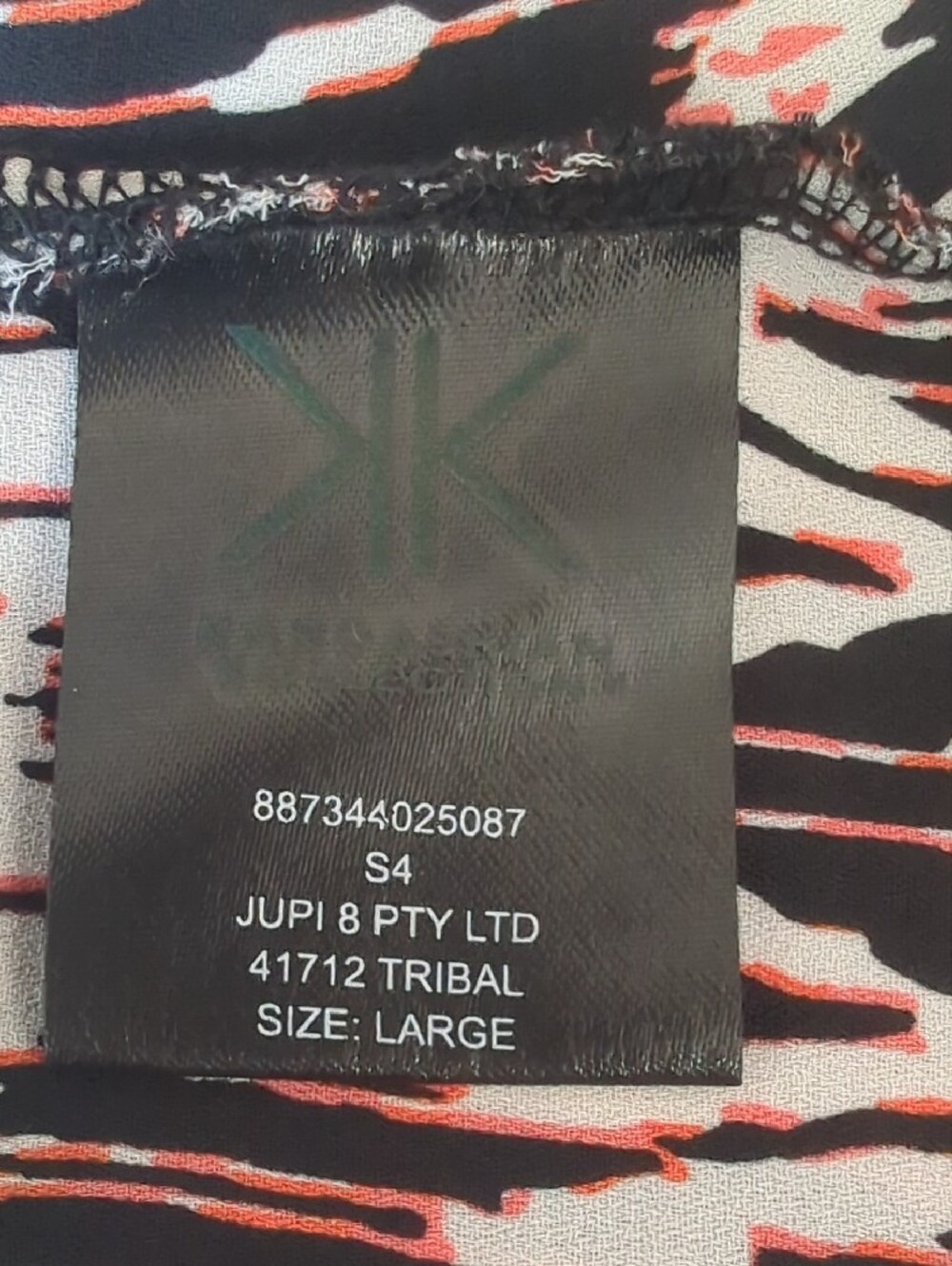 Kardashian Kollection Ikat Chevron Coral Open-Front Draped Blazer Jacket LARGE - Picture 10 of 11